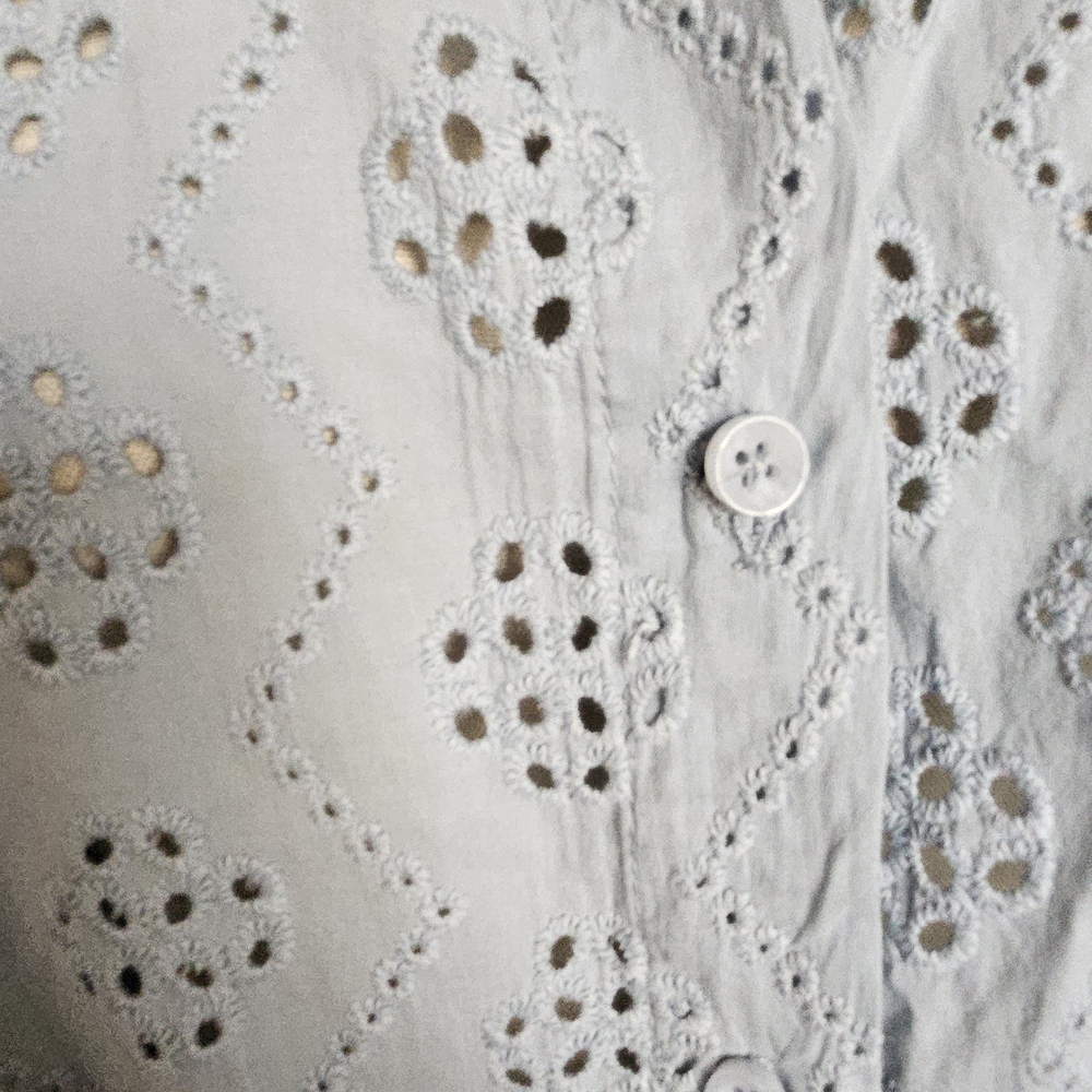 Habitual Sky Blue Eyelet Blouse And Short Set 2 Piece - Picture 5 of 10